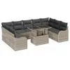 Image de vidaXL Ensemble de canapé de Jardin 10 pcs Gris Clair Poly rotin, Ensemble de canapés Moderne pour Jardin et terrasse, mobilier léger, Solution d'assise extérieure Adaptable