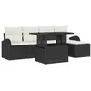 Image de vidaXL Ensemble de canapé de Jardin avec Coussin 6 pcs Noir polyrotin, Salon de Jardin et terrasse, canapé modulable Moderne, matériaux résistants UV, sièges Polyvalents