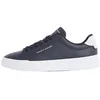 Image de Tommy Hilfiger Baskets Homme Detail Essential en Cuir, Noir (Black/Black), 43
