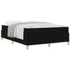 Image de vidaXL Cadre de lit avec Matelas Noir 160 x 200 cm Tissu, Cadre de lit Moderne, Design Gain de Place, Tissu Durable, esthétique Minimaliste, Solution de Sommeil relaxante