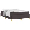 Image de vidaXL Cadre de lit avec Matelas Marron foncé 160 x 200 cm Tissu, Cadre de lit Moderne, Design Gain de Place, Tissu Durable, esthétique Minimaliste, Solution de Sommeil relaxante