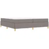 Image de vidaXL Cadre de lit avec Matelas Taupe 200 x 200 cm Tissu, Cadre de lit Moderne, Design Gain de Place, Tissu Durable, esthétique Minimaliste, Solution de Sommeil relaxante