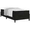 Image de vidaXL Cadre de lit avec Matelas Noir 90 x 190 cm Tissu, Mobilier de Chambre Moderne, Cadre de lit élégant, sommier, Design épuré, Confort Minimaliste