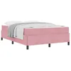 Image de vidaXL Cadre de lit Rose 140 x 200 cm Tissu