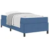Image de vidaXL Cadre de lit avec Matelas Bleu 90 x 190 cm Tissu, Cadre de lit Moderne, Design rectangulaire et Robuste pour Un Bon Sommeil, Bois d'ingénierie avec Matelas à Ressorts