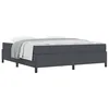 Image de vidaXL Cadre de lit avec Matelas Gris foncé 180 x 200 cm Tissu, Cadre de lit Moderne, Design rectangulaire et Robuste pour Un Bon Sommeil, Bois d'ingénierie avec Matelas à Ressorts