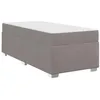 Image de vidaXL Cadre de lit avec Matelas Taupe 90 x 190 cm Tissu, Cadre de lit Moderne, Ensemble Matelas rectangulaire, Meuble Robuste, Solution Confortable pour Dormir dans Votre Chambre