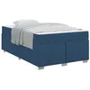 Image de vidaXL Cadre de lit avec Matelas Bleu 120 x 190 cm Tissu, Cadre de lit Moderne, Ensemble Matelas rectangulaire, Meuble Robuste, Solution Confortable pour Dormir dans Votre Chambre