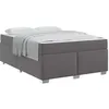 Image de vidaXL Cadre de lit Gris 160 x 200 cm Tissu
