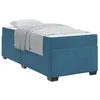 Image de vidaXL Cadre de lit avec Matelas Bleu foncé 100 x 200 cm Tissu