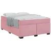 Image de vidaXL Cadre de lit avec Matelas Rose 140 x 200 cm Tissu