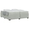 Image de vidaXL Cadre de lit avec Matelas Gris Clair 200 x 200 cm Tissu, Chambre Moderne, Cadre de lit Robuste, Matelas à Ressorts, Meubles en Bois, Rembourrage en Velours