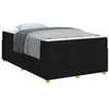 Image de vidaXL Cadre de lit avec Matelas Noir 120 x 200 cm Tissu, Chambre, Lit Moderne, Cadre élégant, Design Compact, Bois ingénierie, Meubles minimalistes, Contemporains