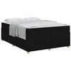 Image de vidaXL Cadre de lit avec Matelas Noir 160 x 200 cm Tissu, Chambre, Lit Moderne, Cadre élégant, Design Compact, Bois ingénierie, Meubles minimalistes, Contemporains