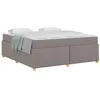 Image de vidaXL Cadre de lit avec Matelas Taupe 180 x 200 cm Tissu, Chambre, Lit Moderne, Cadre élégant, Design Compact, Bois ingénierie, Meubles minimalistes, Contemporains