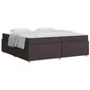 Image de vidaXL Cadre de lit avec Matelas Marron foncé 200 x 200 cm Tissu, Chambre, Lit Moderne, Cadre élégant, Design Compact, Bois ingénierie, Meubles minimalistes, Contemporains
