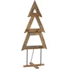 Image de vidaXL Sapin de Noël avec Support Marron 181 cm Bois de Teck Solide, Salon, Charme Rustique, Sapin de Noël Robuste, déco de Vacances, Style Moderne, Bois Beige
