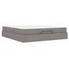 Image de vidaXL Cadre de lit avec Matelas 2 pcs Taupe Tissu, Cadre de lit Moderne, Design rectangulaire, Matelas en Mousse Confortable, Solution de Rangement, Meuble stylé