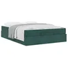 Image de vidaXL Cadre de lit avec Matelas 2 pièces Vert Velours