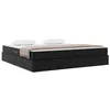 Image de vidaXL Lit avec Rangement et Matelas avec Stockage 2 pc Noir Cuir