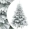 Image de vidaXL Sapin de Noël Artificiel à Branches Pliantes, Duveteux de Neige, Décor de Salon, Arbre de Noël Moderne, Arrangement Artificiel, déco saisonnière
