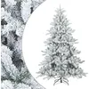 Image de vidaXL Sapin de Noël Artificiel à Branches Pliantes, Duveteux de Neige