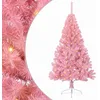Image de vidaXL Sapin de Noël Artificiel pré-éclairé Rose 150 cm PVC, Arbre de Noël Moderne en cône, déco Lumineuse LED pré-éclairée, éclairage de Jardin Festif, intérieur saisonnier