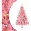 Image de vidaXL Sapin de Noël Artificiel pré-éclairé Rose 150 cm PVC, Arbre de Noël Moderne en cône, déco Lumineuse LED pré-éclairée, éclairage de Jardin Festif, intérieur saisonnier
