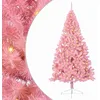 Image de vidaXL Sapin de Noël Artificiel pré-éclairé Rose 240 cm PVC