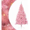 Image de vidaXL Sapin de Noël Artificiel pré-éclairé Rose 240 cm PVC