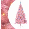 Image de vidaXL Sapin de Noël Artificiel pré-éclairé Rose 240 cm PVC, Arbre de Noël Moderne en cône, déco Lumineuse LED pré-éclairée, éclairage de Jardin Festif, intérieur saisonnier