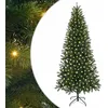 Image de vidaXL Sapin de Noël Artificiel avec 300 LED Vert 210 cm PE et PVC, Salon, Arbre en cône Moderne, Décorations de Noël artificielles Lumineuses, Intérieur et extérieur