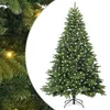 Image de vidaXL Sapin de Noël Artificiel avec 300 LED Vert 180 cm PE et PVC, Décor de Salon, Ornement Conique en PVC, éclairage LED Blanc Chaud, déco de Jardin Festive