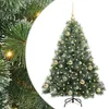 Image de vidaXL Sapin de Noël Artificiel avec 150 LED Vert 120 cm PE et PVC, Décor de Salon, Ornement en cône Moderne pour Chaque Saison, déco Noël intérieur et extérieur avec lumière Blanche Chaude