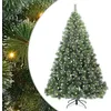 Image de vidaXL Sapin de Noël Artificiel avec 300 LED Vert 180 cm PE et PVC, Décor de Salon, Ornement en cône Moderne pour Chaque Saison, déco Noël intérieur et extérieur avec lumière Blanche Chaude
