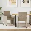 Image de vidaXL Chaises de Salle à Manger avec Roues 2 pcs Gris clair