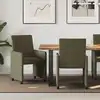 Image de vidaXL Chaises de Salle à Manger avec Roues 2 pcs Vert armée
