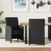 Image de vidaXL Chaises de Salle à Manger avec Roues 2 pcs Noir 57 x 67 x 95 cm