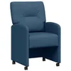 Image de vidaXL Chaises de Salle à Manger avec Roues 2 pcs Bleu 57 x 67 x 95 cm, Chaise de salle à manger réglable, ergonomique, mobilier stylé, roulant pratique, assise intérieure, utilisation polyvalente à l