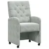 Image de vidaXL Chaises de Salle à Manger avec Roues 2 pcs Gris Clair Velours, Chaise de Cuisine Moderne, en Velours, Style intérieur, Assise en Mousse, Pratique et Trendy