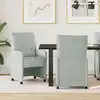 Image de vidaXL Chaises de Salle à Manger avec Roues 2 pcs Gris clair Velours