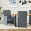 Image de vidaXL Chaises de Salle à Manger avec Roues 2 pcs Gris foncé Velours