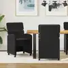 Image de vidaXL Chaises de Salle à Manger avec Roues 2 pcs Noir 58 x 65 x 98 cm