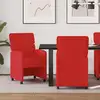 Image de vidaXL Chaises de Salle à Manger avec Roues 2 pcs Rouge Simili cuir