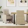 Image de vidaXL Chaises de Salle à Manger avec Roues 2 pcs Gris clair