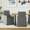 Image de vidaXL Chaises de salle à manger 2 pcs Gris foncé 57 x 67 x 95 cm