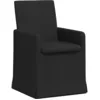 Image de vidaXL Chaises de Salle à Manger 2 pcs Noir 57 x 67 x 95 cm Tissu, Chaise de Salle à Manger Moderne, Ergonomique, avec roulettes, Confort élégant et Style Polyvalent