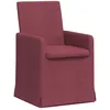 Image de vidaXL Chaises de Salle à Manger 2 pcs Bordeaux 57 x 67 x 95 cm Tissu, Chaise de Salle à Manger Moderne, Ergonomique, avec roulettes, Confort élégant et Style Polyvalent