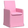 Image de vidaXL Chaises de Salle à Manger 2 pcs Rose 57 x 67 x 95 cm Tissu, Chaise Moderne pour Salle à Manger, siège Ergonomique avec roulettes, Design élégant pour Cuisine, Confort Moelleux