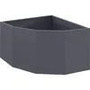 Image de vidaXL Jardinière d'angle Anthracite 60 x 60 x 35 cm Acier, Bac à Plantes extérieur, jardinière en Acier Durable, Gain de Place, Coin, déco Moderne pour Fleurs